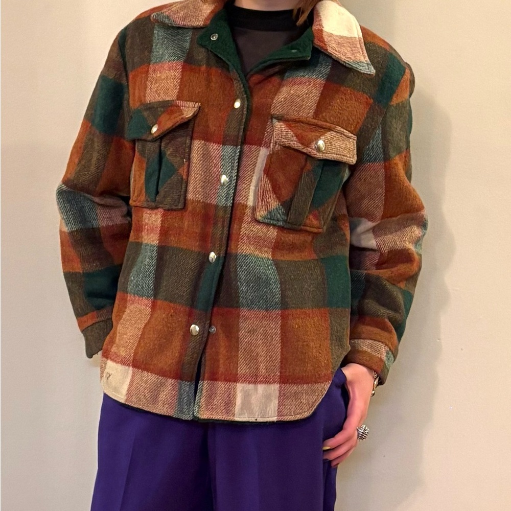 Vintage Rare Montgomery Ward wool Men's Plaid Jacket size M but fits smaller